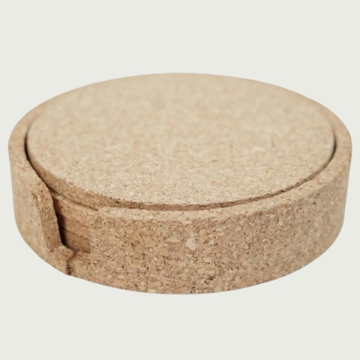 Round Cork Tea Coaster (Set of 4)