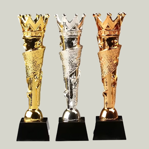 Metal Crown Trophy Set For Beauty Awards