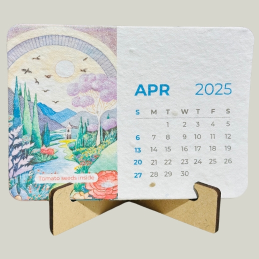 Handmade Printed Table Calendar