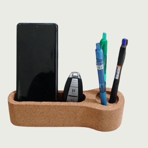 Cork Desk Organizer for Mobile & Pen